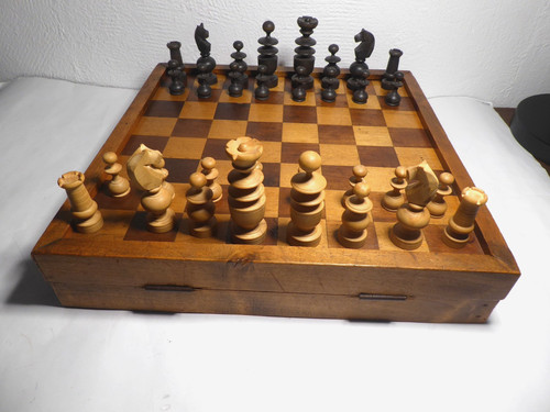 Antik schachspiel dame - antik,