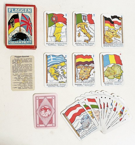 Flaggen quartett spielkarten - flaggen,