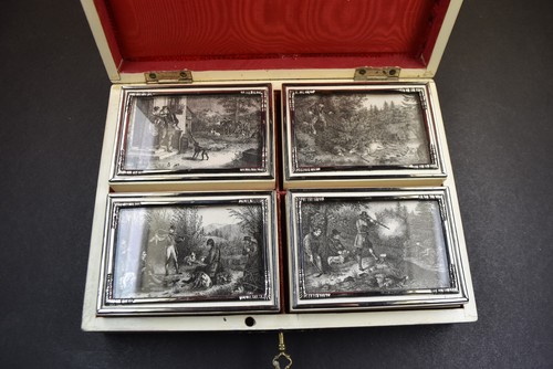 Antiker spielekasten silber - antiker,